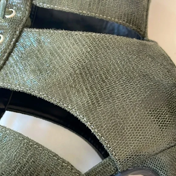 Lace-Up Caged Bootie Stilettos - Picture 4 of 5